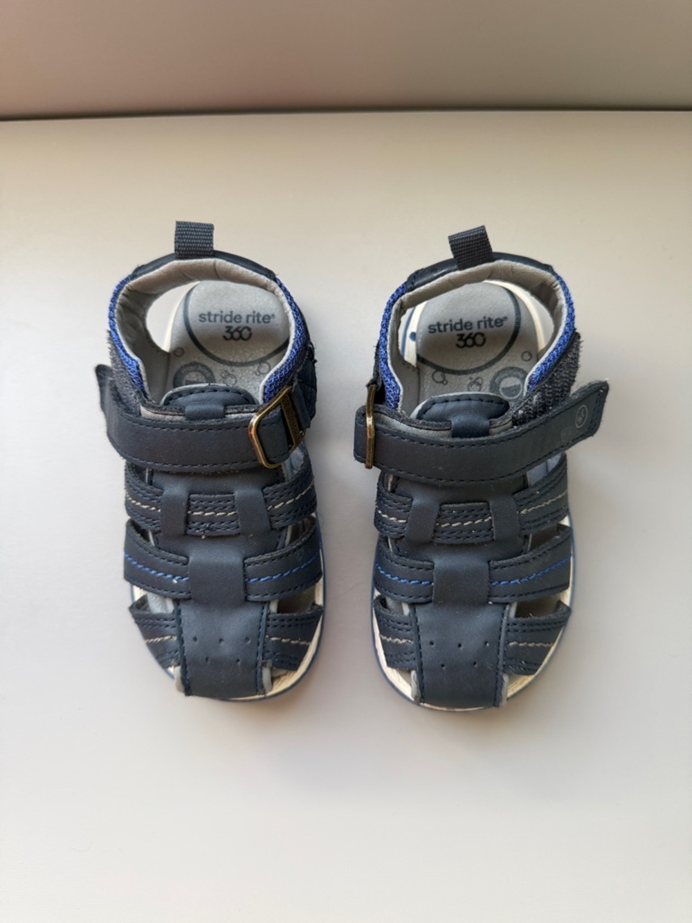 Stride Rite Navy and Blue Closed-Toe Kids Sandals